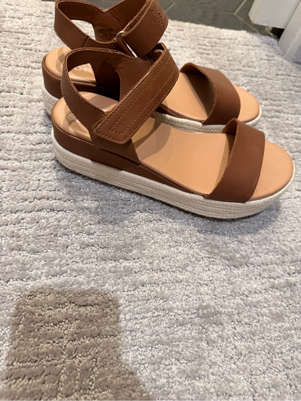 Women’s Brown Platform Sandals with Ankle Strap